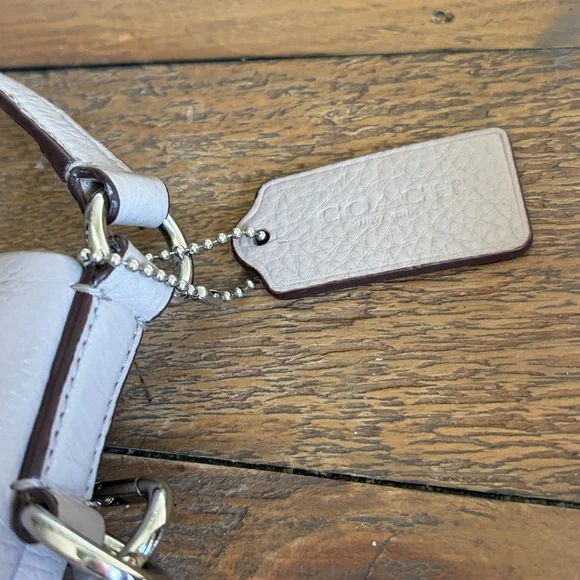 Coach Pebbled Leather Shoulder Bag in Light Beige - Picture 2 of 5